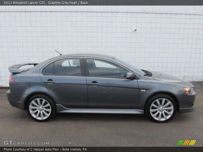 Graphite Gray Pearl / Black 2011 Mitsubishi Lancer GTS
