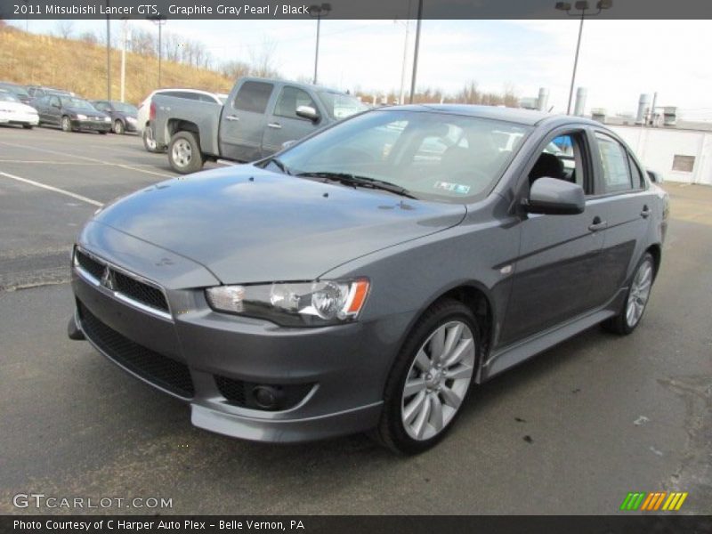 Graphite Gray Pearl / Black 2011 Mitsubishi Lancer GTS