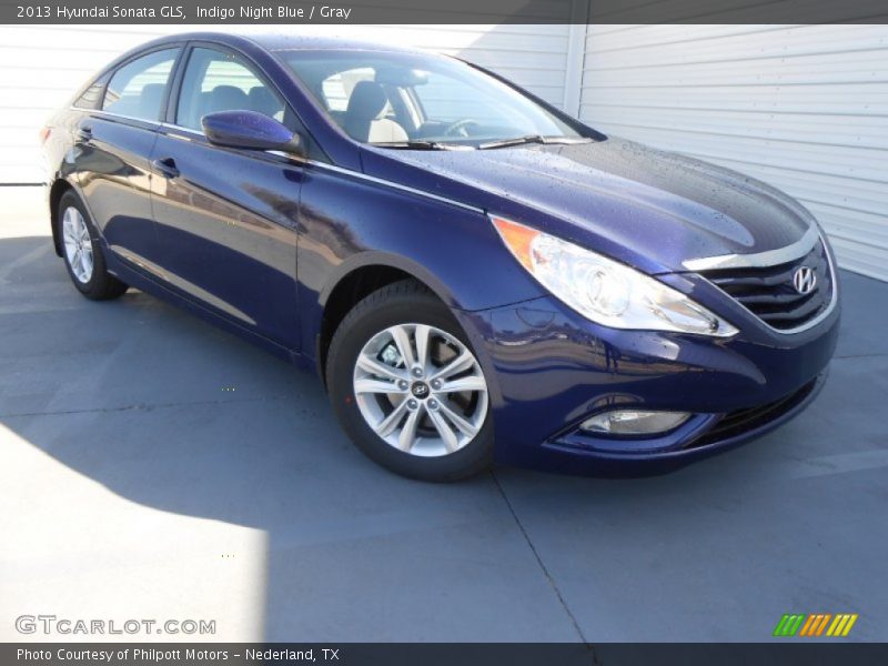 Indigo Night Blue / Gray 2013 Hyundai Sonata GLS