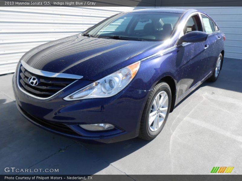 Indigo Night Blue / Gray 2013 Hyundai Sonata GLS