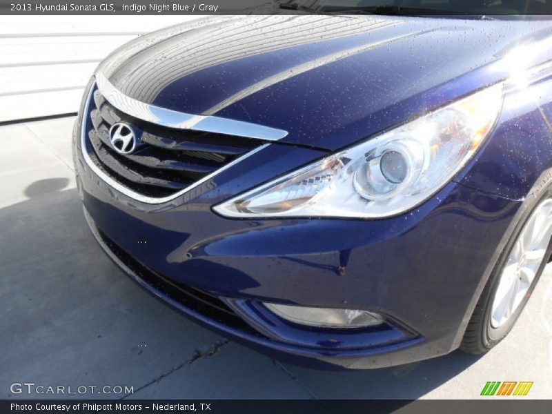Indigo Night Blue / Gray 2013 Hyundai Sonata GLS