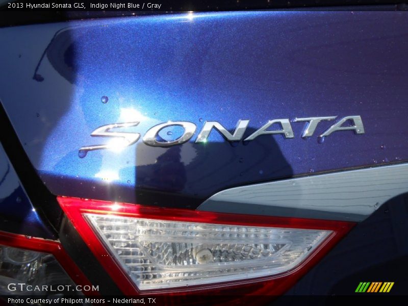 Indigo Night Blue / Gray 2013 Hyundai Sonata GLS