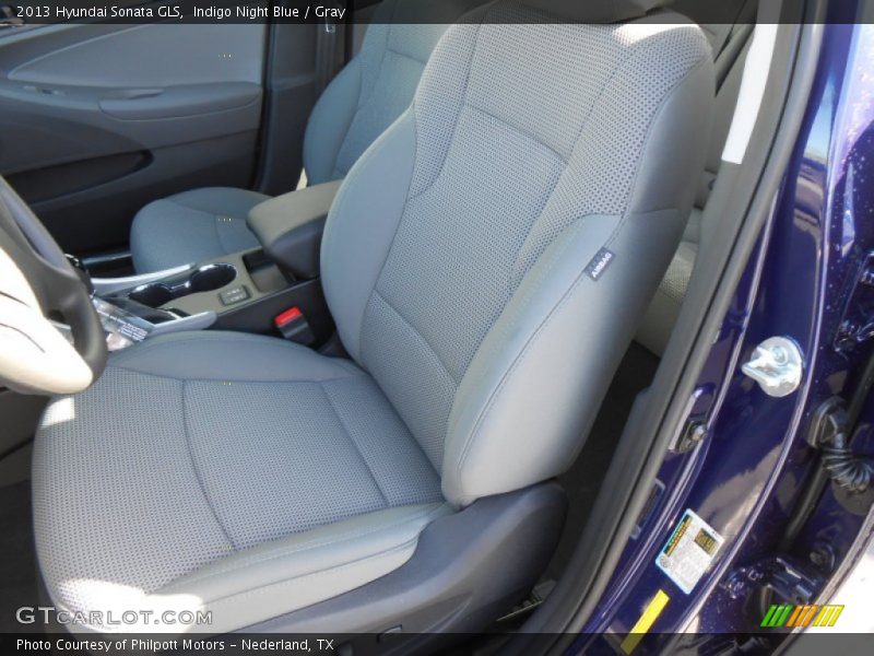Indigo Night Blue / Gray 2013 Hyundai Sonata GLS
