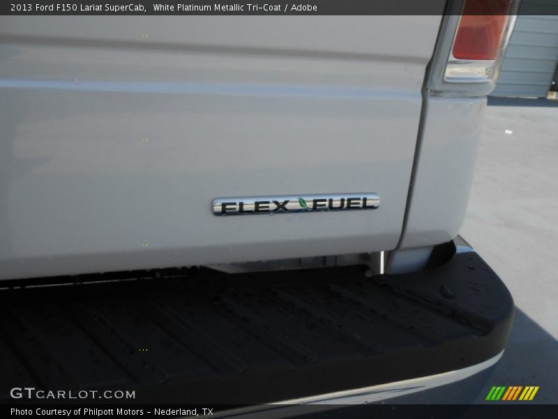 White Platinum Metallic Tri-Coat / Adobe 2013 Ford F150 Lariat SuperCab