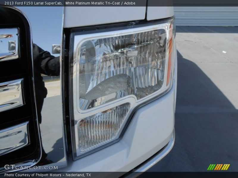White Platinum Metallic Tri-Coat / Adobe 2013 Ford F150 Lariat SuperCab