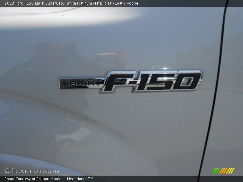White Platinum Metallic Tri-Coat / Adobe 2013 Ford F150 Lariat SuperCab