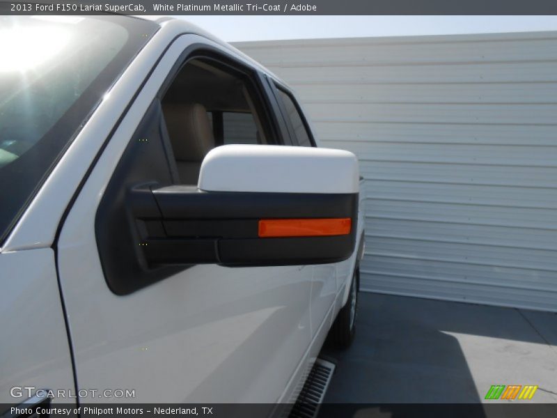 White Platinum Metallic Tri-Coat / Adobe 2013 Ford F150 Lariat SuperCab
