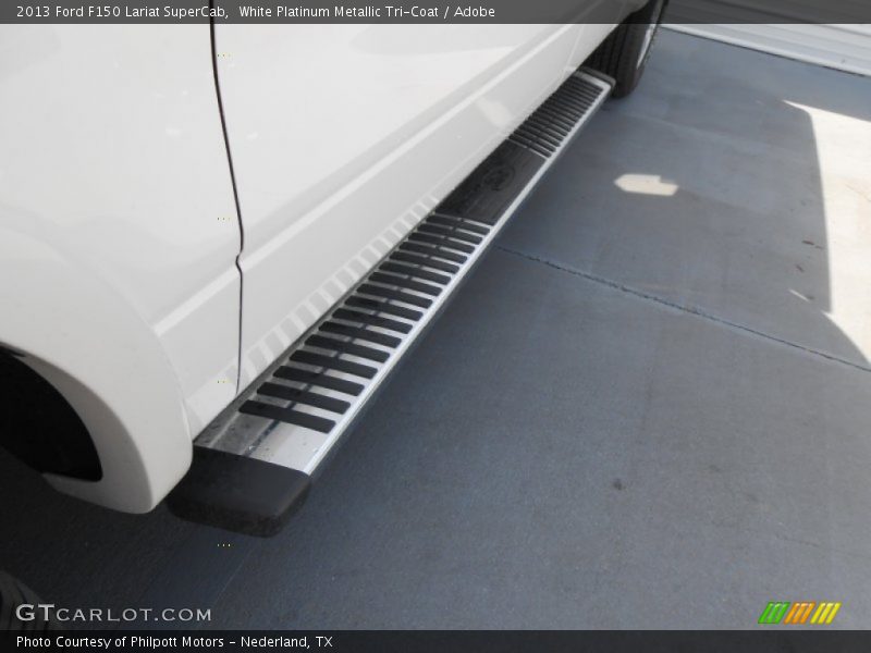 White Platinum Metallic Tri-Coat / Adobe 2013 Ford F150 Lariat SuperCab