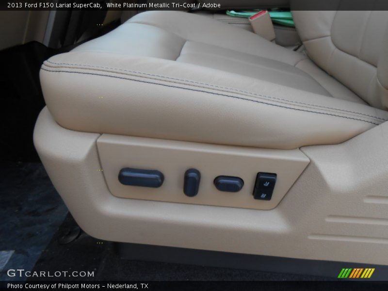 White Platinum Metallic Tri-Coat / Adobe 2013 Ford F150 Lariat SuperCab