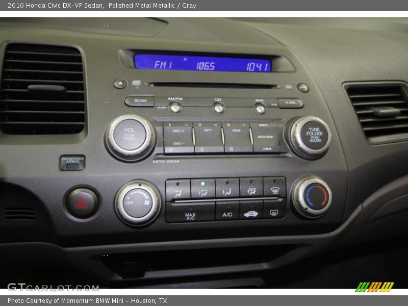 Controls of 2010 Civic DX-VP Sedan