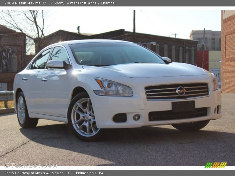 Winter Frost White / Charcoal 2009 Nissan Maxima 3.5 SV Sport