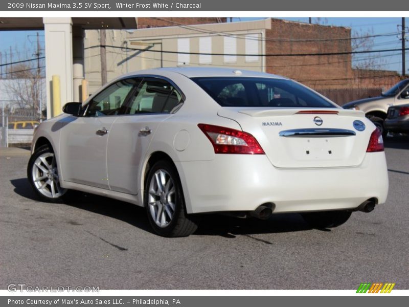 Winter Frost White / Charcoal 2009 Nissan Maxima 3.5 SV Sport