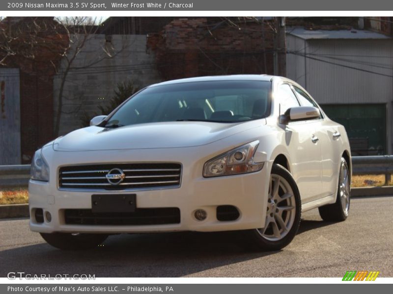 Winter Frost White / Charcoal 2009 Nissan Maxima 3.5 SV Sport