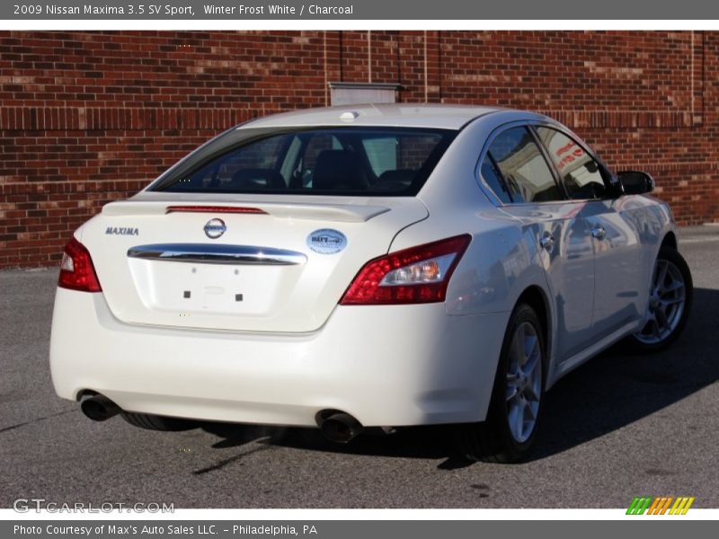 Winter Frost White / Charcoal 2009 Nissan Maxima 3.5 SV Sport