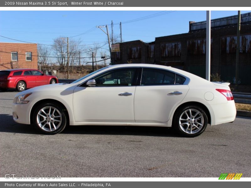Winter Frost White / Charcoal 2009 Nissan Maxima 3.5 SV Sport
