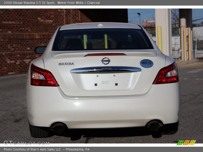 Winter Frost White / Charcoal 2009 Nissan Maxima 3.5 SV Sport
