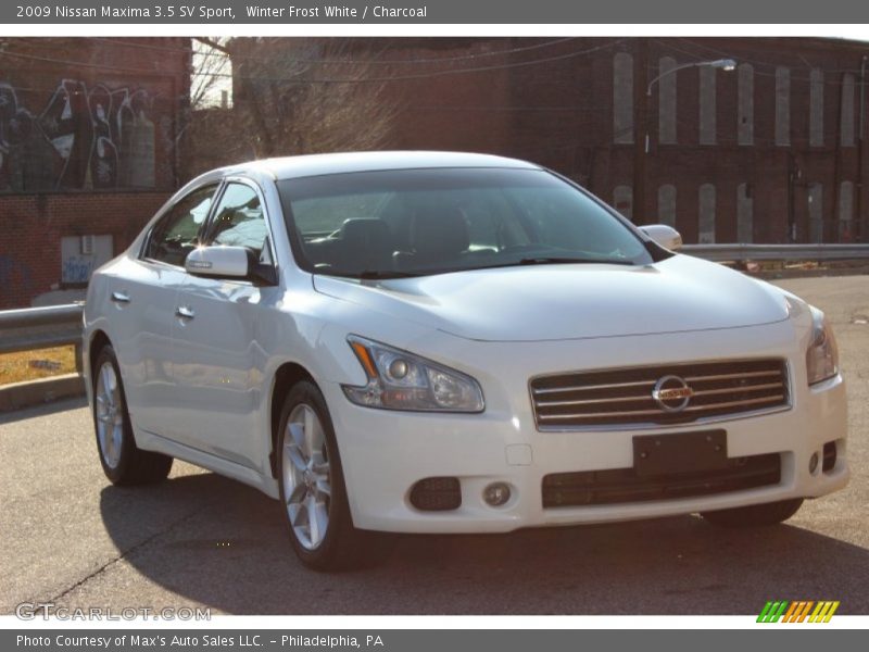 Winter Frost White / Charcoal 2009 Nissan Maxima 3.5 SV Sport