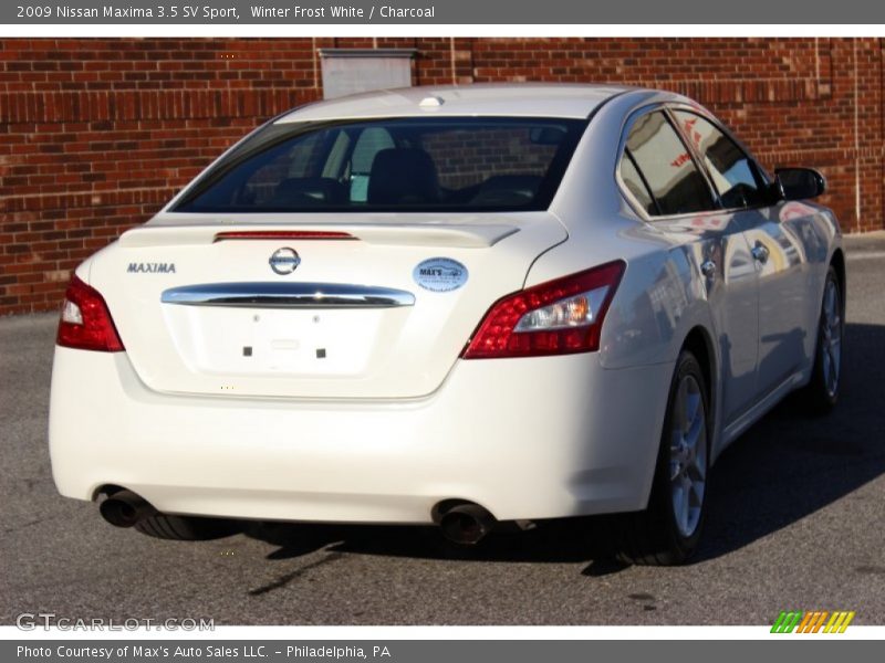 Winter Frost White / Charcoal 2009 Nissan Maxima 3.5 SV Sport