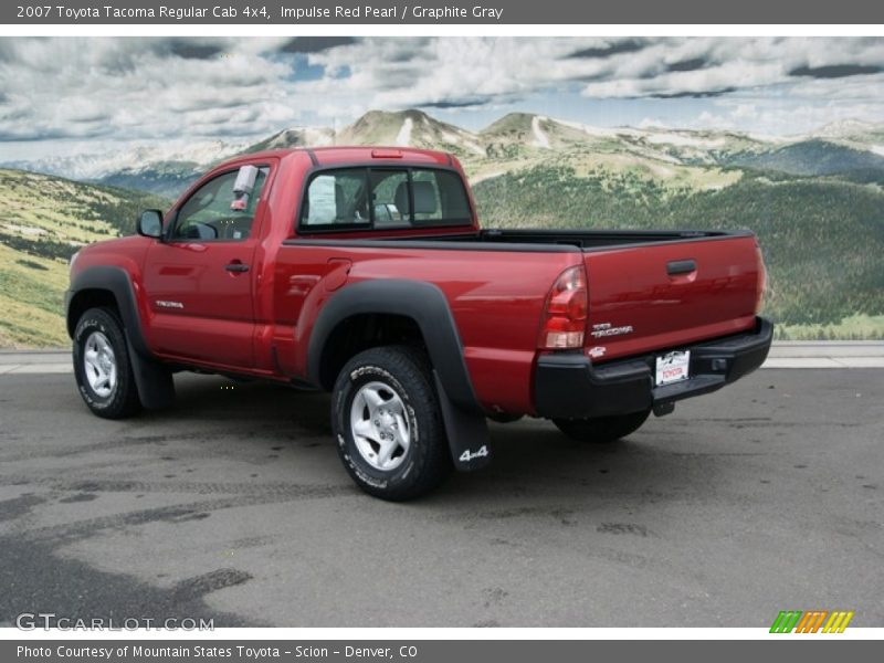 Impulse Red Pearl / Graphite Gray 2007 Toyota Tacoma Regular Cab 4x4