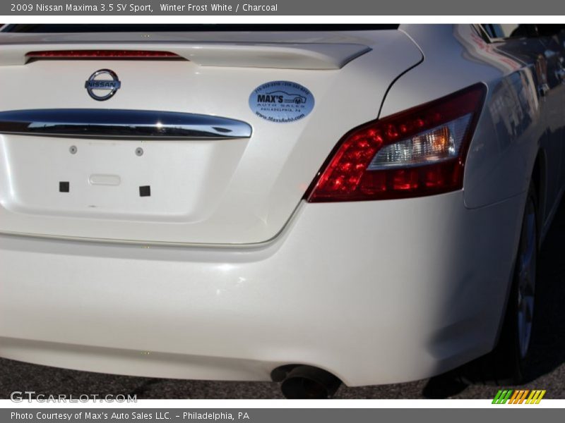 Winter Frost White / Charcoal 2009 Nissan Maxima 3.5 SV Sport