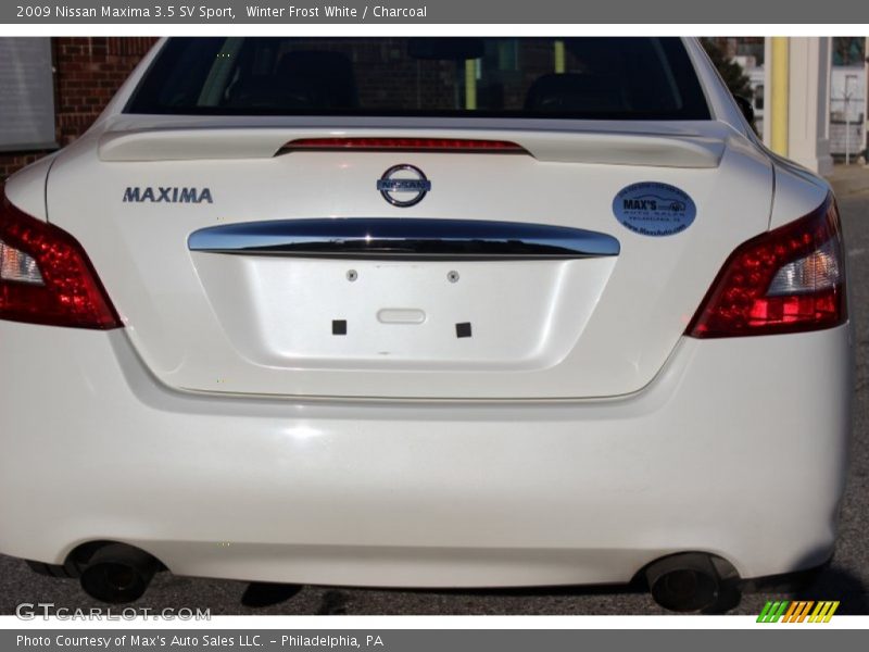 Winter Frost White / Charcoal 2009 Nissan Maxima 3.5 SV Sport