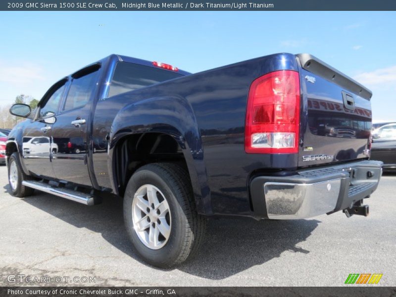 Midnight Blue Metallic / Dark Titanium/Light Titanium 2009 GMC Sierra 1500 SLE Crew Cab