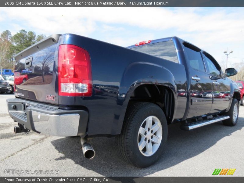 Midnight Blue Metallic / Dark Titanium/Light Titanium 2009 GMC Sierra 1500 SLE Crew Cab