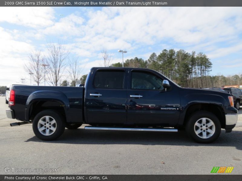 Midnight Blue Metallic / Dark Titanium/Light Titanium 2009 GMC Sierra 1500 SLE Crew Cab
