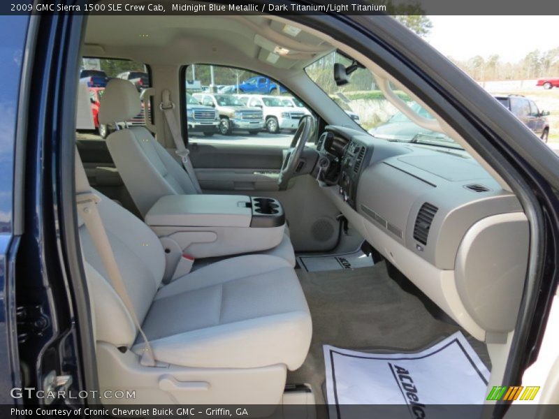Midnight Blue Metallic / Dark Titanium/Light Titanium 2009 GMC Sierra 1500 SLE Crew Cab
