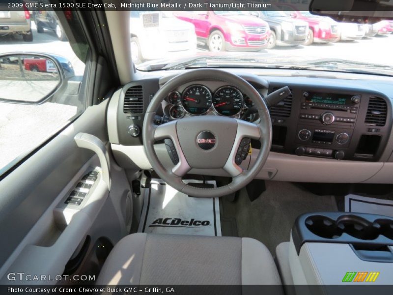 Midnight Blue Metallic / Dark Titanium/Light Titanium 2009 GMC Sierra 1500 SLE Crew Cab