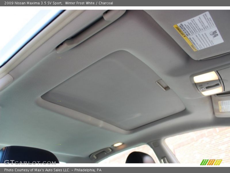 Winter Frost White / Charcoal 2009 Nissan Maxima 3.5 SV Sport