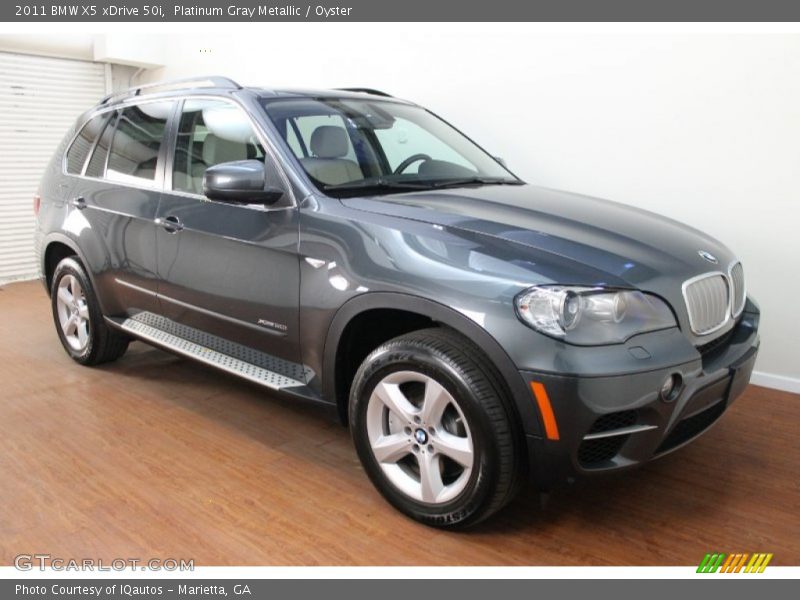Platinum Gray Metallic / Oyster 2011 BMW X5 xDrive 50i