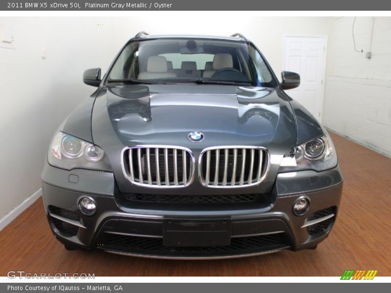 Platinum Gray Metallic / Oyster 2011 BMW X5 xDrive 50i
