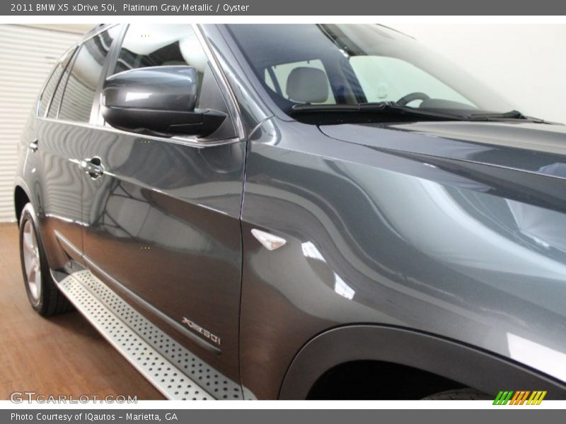 Platinum Gray Metallic / Oyster 2011 BMW X5 xDrive 50i