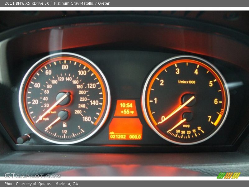 Platinum Gray Metallic / Oyster 2011 BMW X5 xDrive 50i