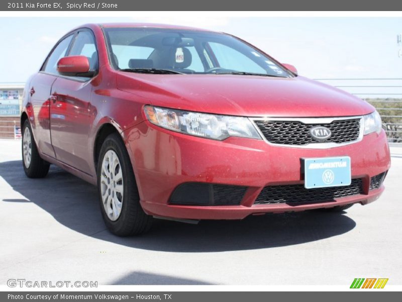 Spicy Red / Stone 2011 Kia Forte EX