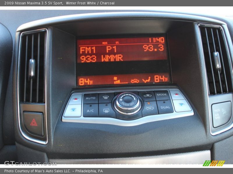 Winter Frost White / Charcoal 2009 Nissan Maxima 3.5 SV Sport