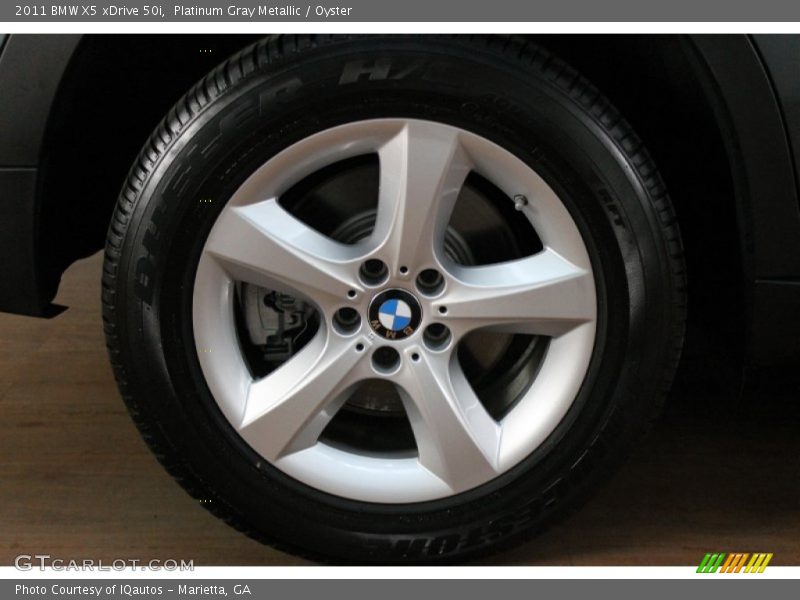 Platinum Gray Metallic / Oyster 2011 BMW X5 xDrive 50i