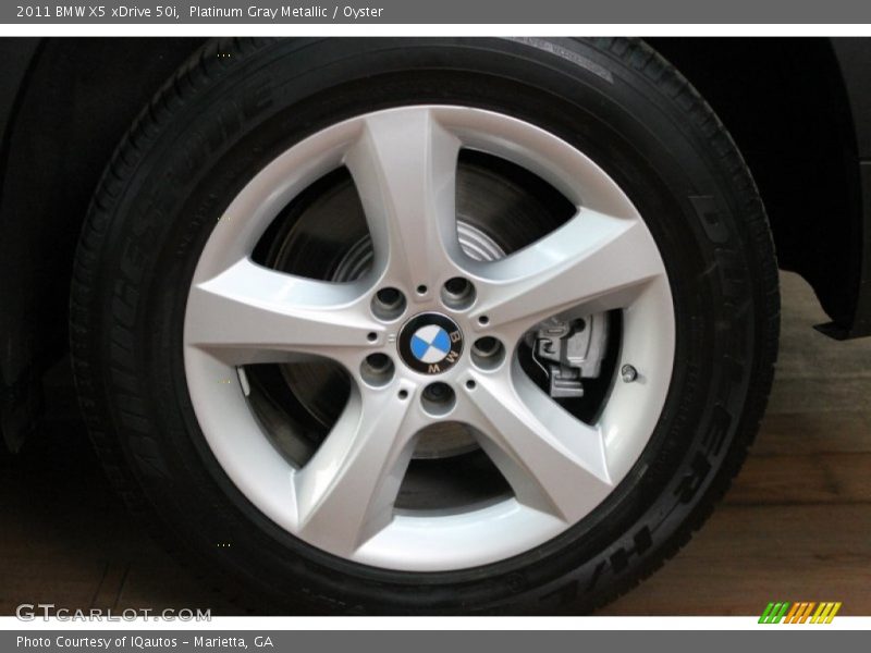 Platinum Gray Metallic / Oyster 2011 BMW X5 xDrive 50i