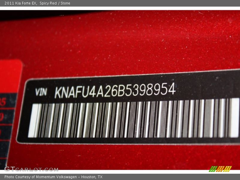 Spicy Red / Stone 2011 Kia Forte EX