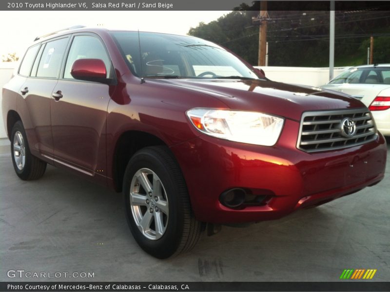Salsa Red Pearl / Sand Beige 2010 Toyota Highlander V6