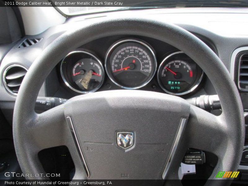 Bright Silver Metallic / Dark Slate Gray 2011 Dodge Caliber Heat