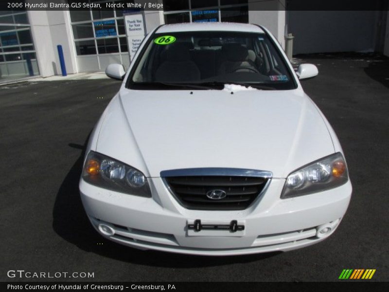 Nordic White / Beige 2006 Hyundai Elantra GLS Sedan