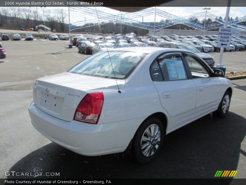 Nordic White / Beige 2006 Hyundai Elantra GLS Sedan