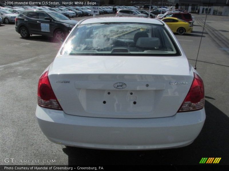 Nordic White / Beige 2006 Hyundai Elantra GLS Sedan