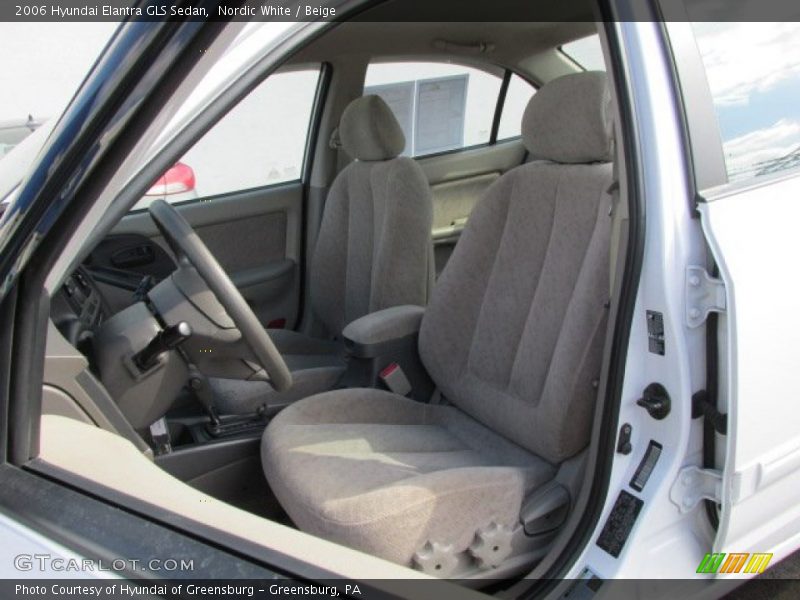 Nordic White / Beige 2006 Hyundai Elantra GLS Sedan