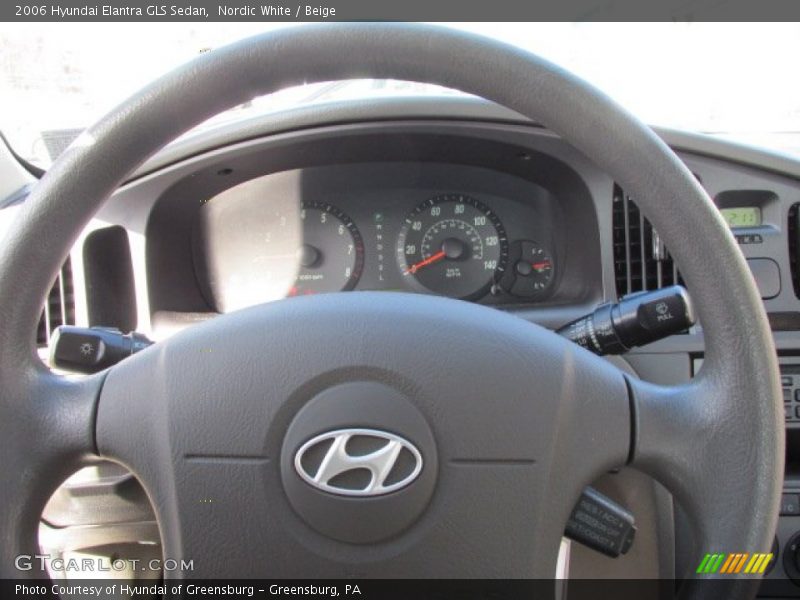 Nordic White / Beige 2006 Hyundai Elantra GLS Sedan