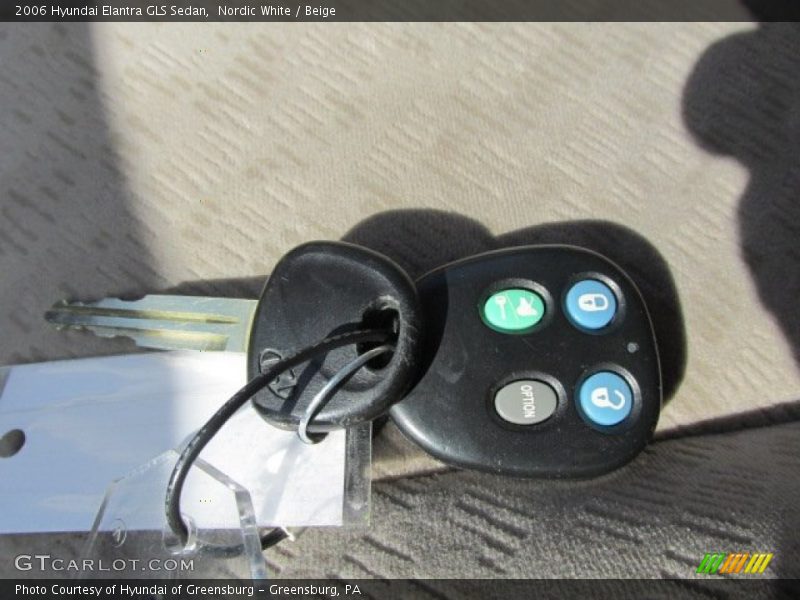 Nordic White / Beige 2006 Hyundai Elantra GLS Sedan