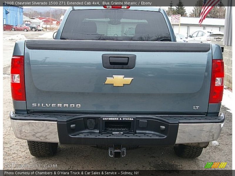 Blue Granite Metallic / Ebony 2008 Chevrolet Silverado 1500 Z71 Extended Cab 4x4