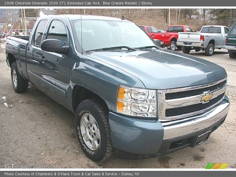 Blue Granite Metallic / Ebony 2008 Chevrolet Silverado 1500 Z71 Extended Cab 4x4